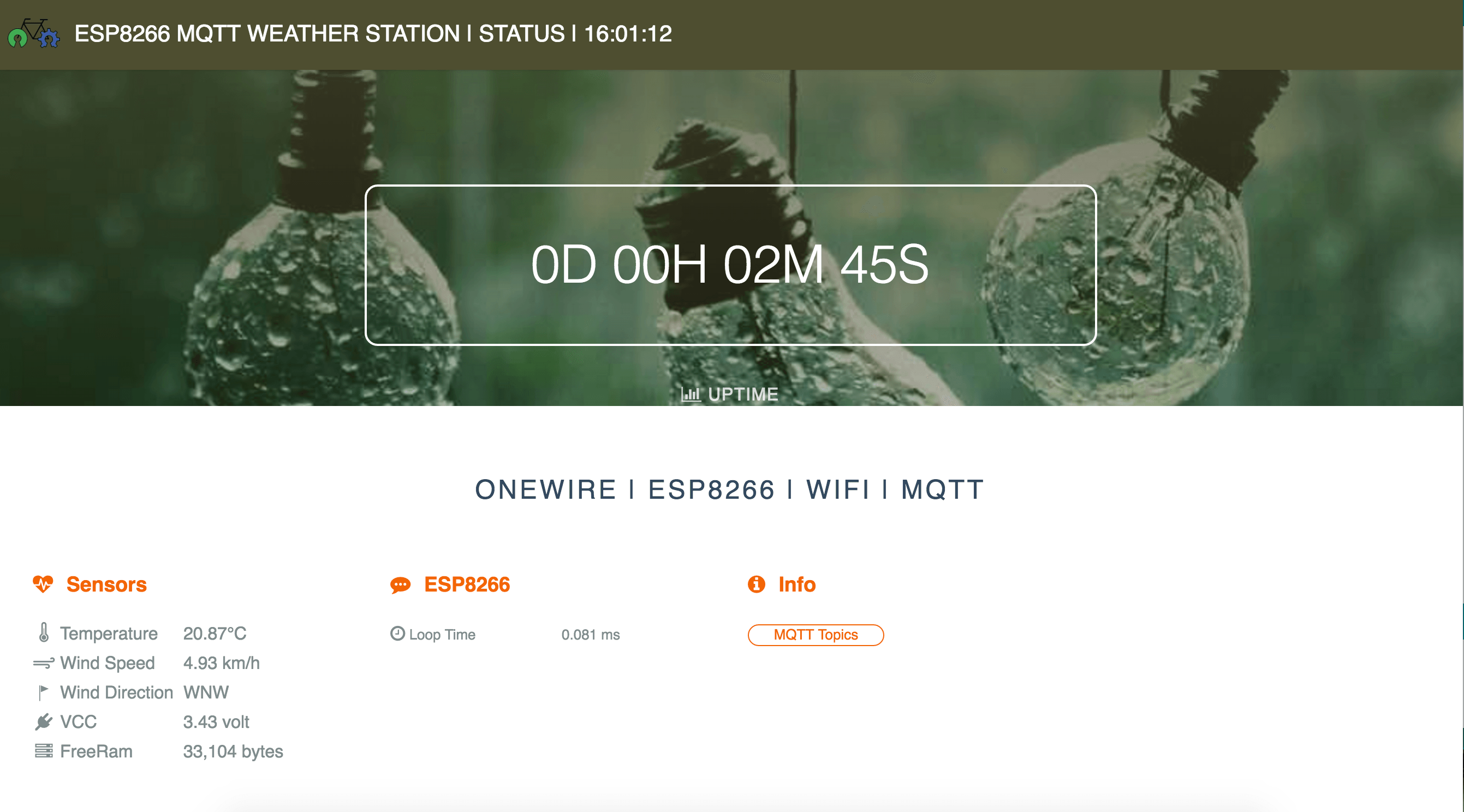 Realtime dashboard screenshot
